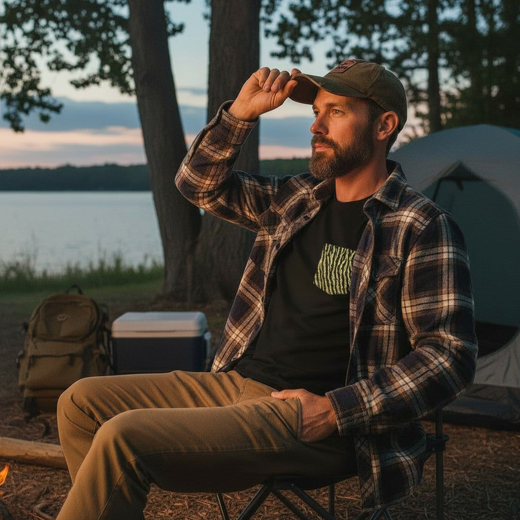 Tiger Muskie Pocket Tee